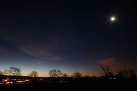 Planets Over Cumbria Moon Mercury Venus And Saturn The Planetary
