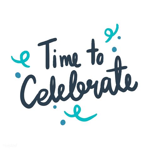 Time to celebrate typography vector | free image by rawpixel.com (With ...