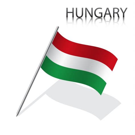 A zászló rövidebbik oldalán található a rögzítéshez szükséges bújtató és az akasztó fül. Magyarország hullámos zászló és címer — Stock Vector #29748807