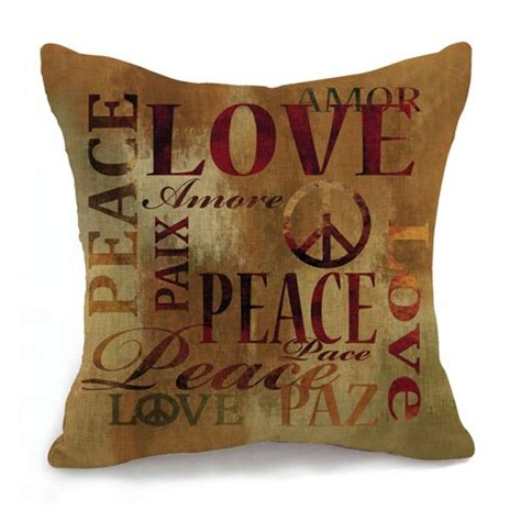 Vintage Quote Cotton Linen Cushion Cover Letter Printed