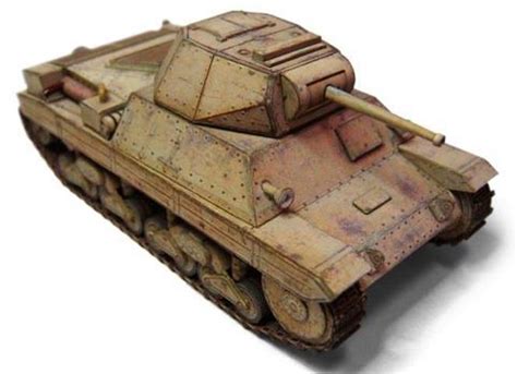 Papermau Ww2`s Italian Medium Tank P2640 Paper Model By World Of Tanks