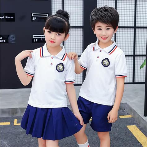 Girl Boys Japanese Korean School Uniforms Kids Navy Style Tops Skirt