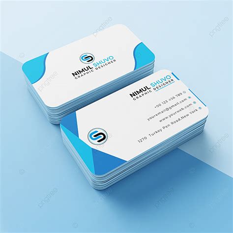 Blue Business Card Design Template Download On Pngtree