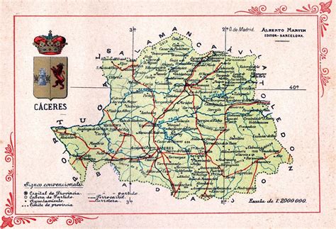 Mapa De La Provincia De Cáceres Alberto Martín 1910 1915 Flickr
