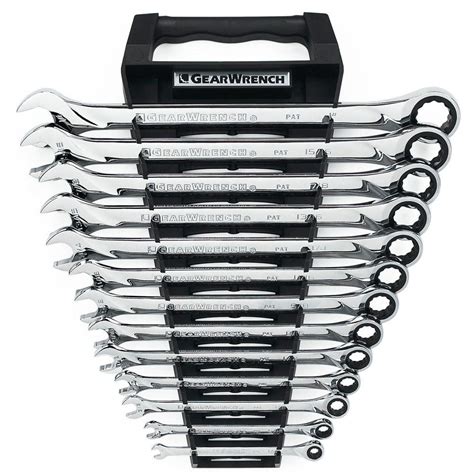 Gearwrench Sae Xl Ratcheting Wrench Set 13 Piece Eht85199 The Home Depot