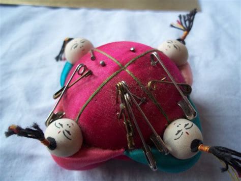 Vintage 1950s Silk Chinese Men Pin Cushion By Fromanotherday Vintage