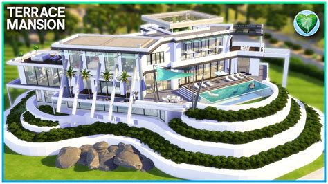Most Luxurious Modern Mansion💎 No Cc Sims 4 Speed Build Kate