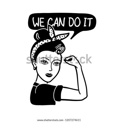 We Can Do It Rosie The Riveter In Black And White Royalty Free Stock