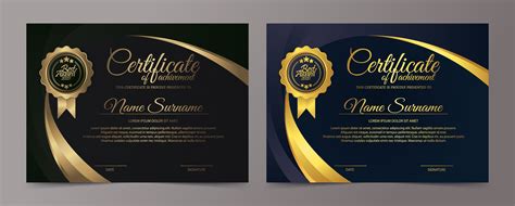 Blue And Gold Certificate Border 1213466 Vector Art At Vecteezy