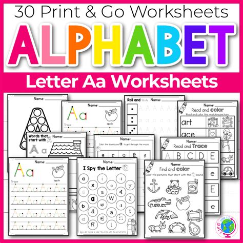 Worksheets For Alphabet Recognition Worksheets For Kindergarten