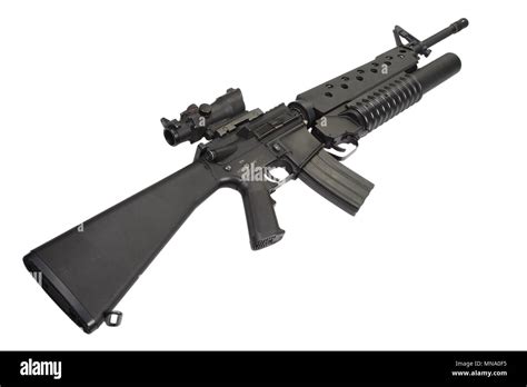 M16 Rifle With An M203 Grenade Launcher Stock Photo 185231401 Alamy