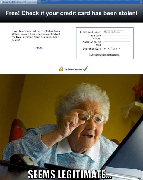 Easily find everything from the perfect credit card to the right mortgage. Grandma finds that her credit card *has* been stolen ...