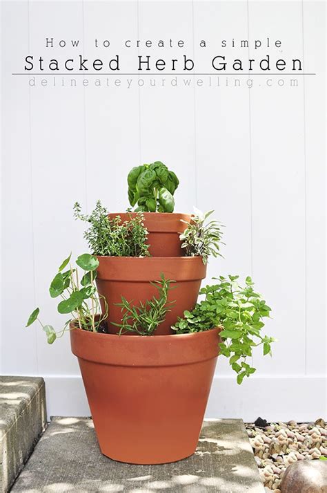 Rental Stacked Herb Garden Delineate Your Dwelling
