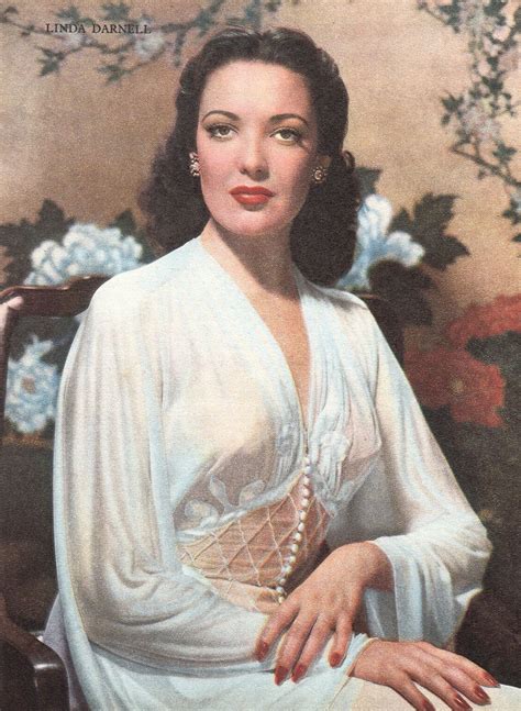 Linda Darnell Vintage Photo 1950s Hollywood Movie Star Glamour Photo