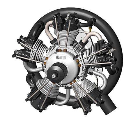 The four strokes refer to intake, compression, combustion (power). UMS 125cc Gas - 5 Cylinder Radial 4 Stroke Engine - CH ...