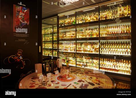 Collection Of Whisky Bottles At The Scotch Whisky Experience Edinburgh