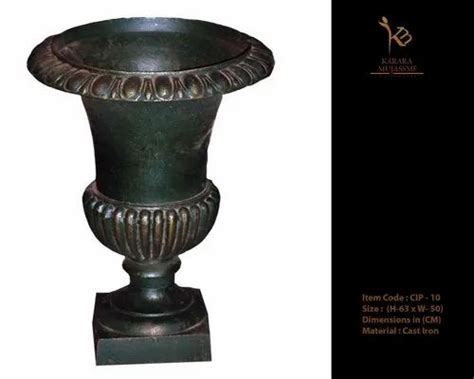 Antique Victorian Cast Iron Outdoor Pedestals & Planters for Decoration