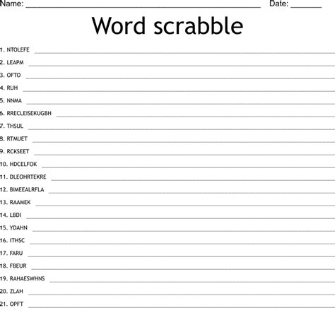 Word Scrabble Word Scramble Wordmint