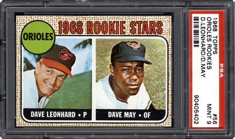 1968 Topps Orioles Rookies Dave Leonharddave May Psa Cardfacts®
