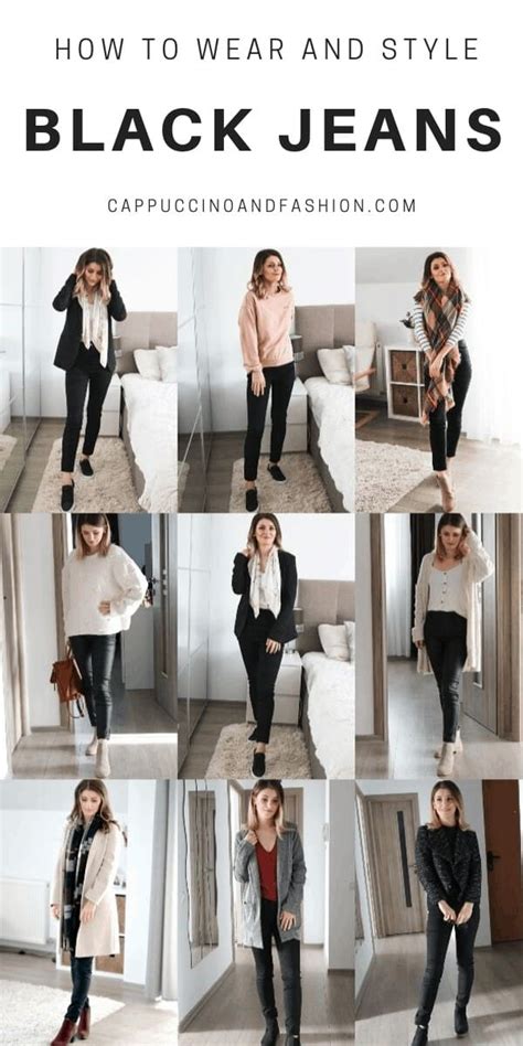 What To Wear With Black Jeans 8 Black Jeans Outfits Cappuccino And