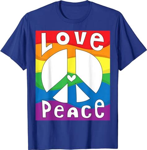 Peace Sign Love T Shirt 60s 70s Tie Dye Hippie Costume Shirt Amazon