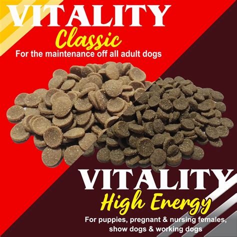 Our premium puppy food delivers a nutritionally complete diet for growing puppies. Vitality Classic and High Energy food for you dogs ...