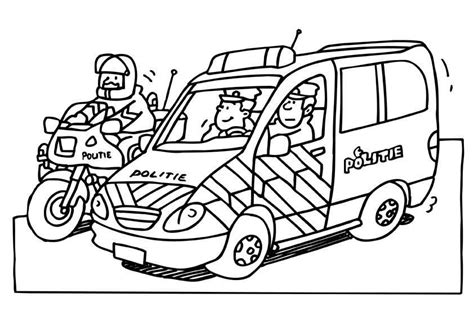 Kleurplaat Politieauto Tekenen