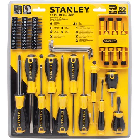 Stanley Stht66585 50pc Control Grip Screwdriver Set
