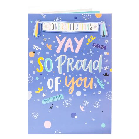 Buy Congratulations Card Yay So Proud Of You For Gbp 129 Card