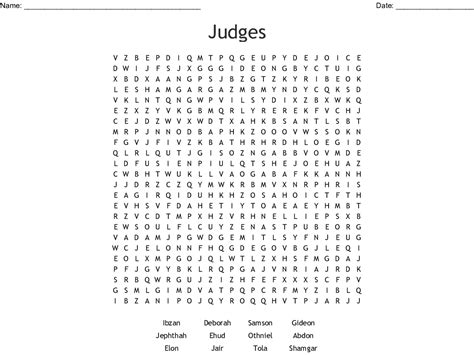 Arguments can be made for some answers, but these are the best fits for each scenario. Judges of Israel Word Search - WordMint