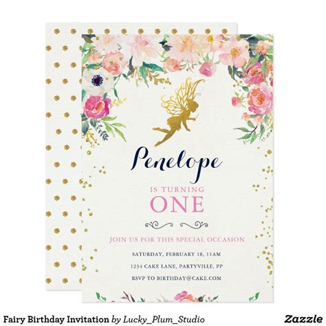 Fairy Birthday Invitation In 2020 Butterfly Birthday