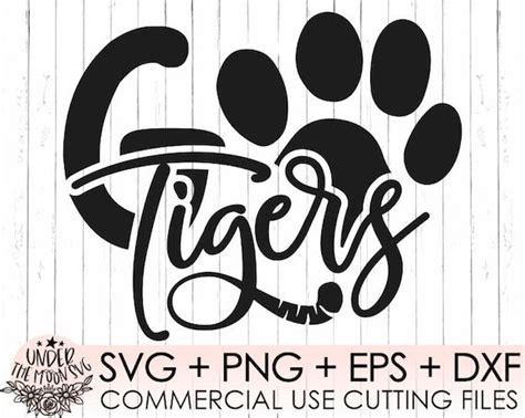 Go Tigers Svg Paw Svg Tigers Svgcommercial Use Football Etsy Tiger