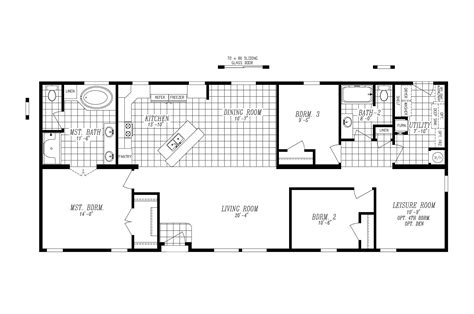 Featuring an open floor plan. Marlette Mobile Home Floor Plans | plougonver.com
