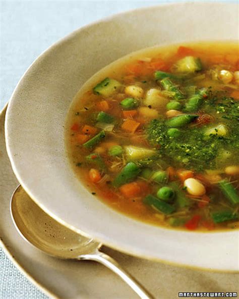Maybe you would like to learn more about one of these? Spring Vegetable Soup With Pesto Recipe | Martha Stewart