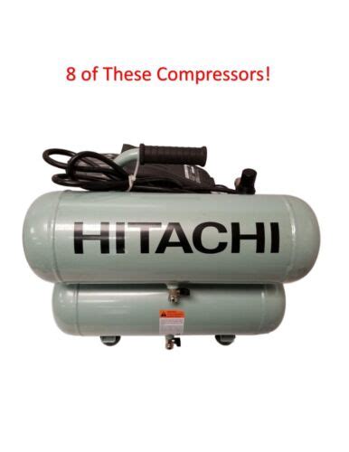 8 Hitachi 4 Gallon Portable Electric Twin Stack Air Compressors