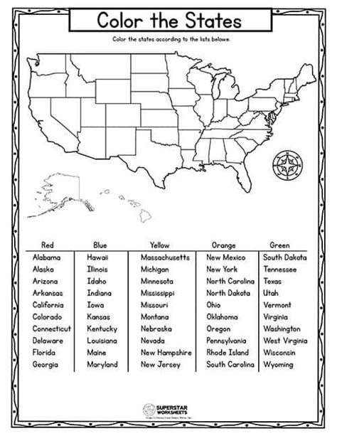 Usa Map Worksheets Superstar Worksheets Geography Worksheets Map