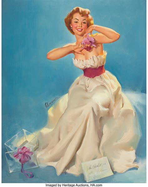 Gil Elvgren American 1914 1980 An Orchid For Miss Sylvania Oil Lot 78118 Heritage Auctions