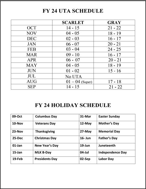 Uta Schedule 2024 - Kiri Serene