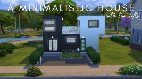 A Minimalistic House With Two Lofts The Sims 4 Speed Build No Cc