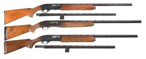 Three American Semi Automatic Shotguns A Remington Model 1100lw Semi