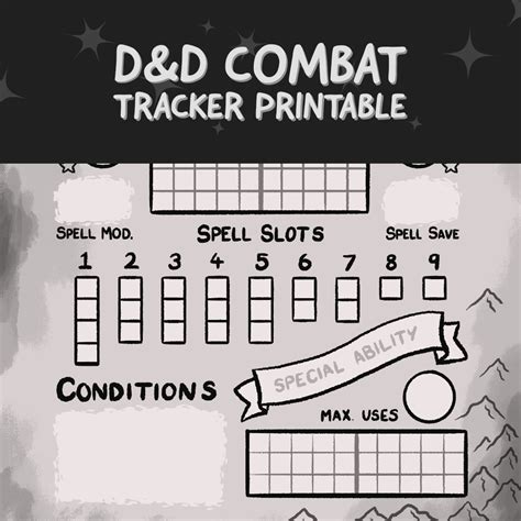 The Dandd Combat Tracker Sheet Printable Jpeg — Fights And Fancy