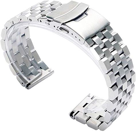 20mm solid 316l stainless steel watch straps quick release mens replacement watch band bracelet