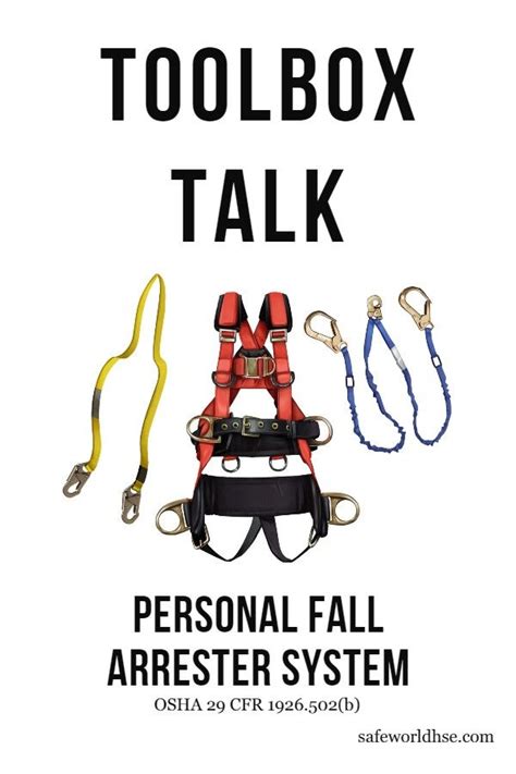 Safety Toolbox Talk On Personal Fall Arrester System Pfas Safety
