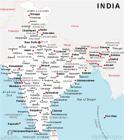 India Cities Map Cities Map Of India