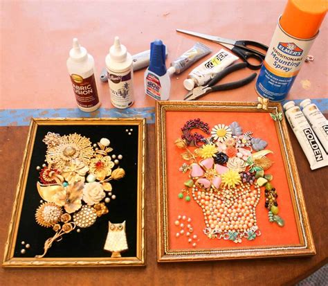 Making Art From Broken Vintage Costume Jewelry Retro Renovation