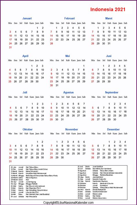 Kalender 2021 lengkap dengan hijriyah pdf. 50 Kalender 2021 Indonesia Lengkap