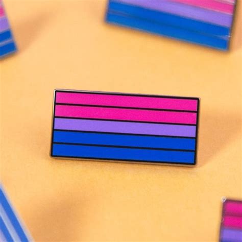 Bisexual Bi Pride Flag Enamel Pin Badge Etsy
