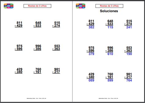 Sumas Y Restas Con Llevadas Matemáticas Gratis