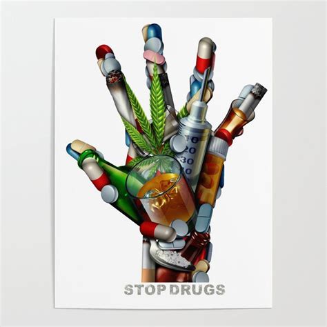 Stop Drugs Poster By Light Stream 18 X 24 Drugs Art Poster