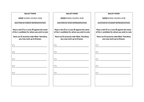 free printable ballot templates [word pdf] sample voting